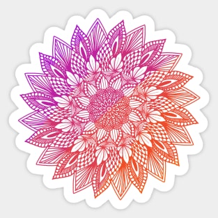 Purple-Red Digital Mandala Sticker